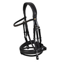 Brida de doma Equestro Elegant de cuero Negro