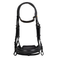 Brida de doma Equestro Elegant de cuero Negro