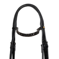 Brida de doma Equestro Elegant de cuero Negro