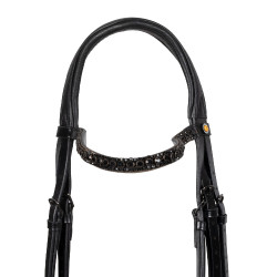 Brida de doma Equestro Elegant de cuero Negro