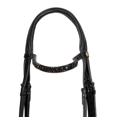 Brida de doma Equestro Elegant de cuero Negro