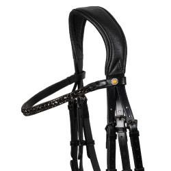 Brida de doma Equestro Elegant de cuero Negro