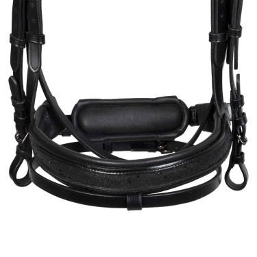 Brida de doma Equestro Elegant de cuero Negro