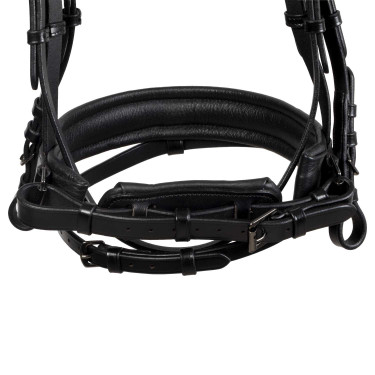 Brida de doma Equestro Elegant de cuero Negro