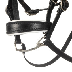 Brida de cuero Equestro con strass para caballo de juguete Negro