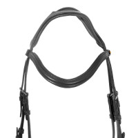 Brida Equestro con muserola simple y testera ancha y curvada Negro
