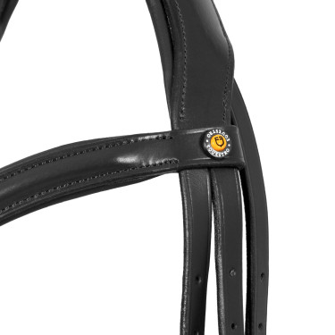 Brida Equestro con muserola simple y testera ancha y curvada Negro