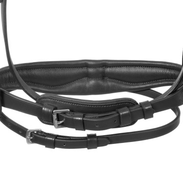 Brida Equestro con muserola simple y testera ancha y curvada Negro