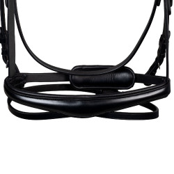 Brida Equestro anatómica con piedras fucsia Negro