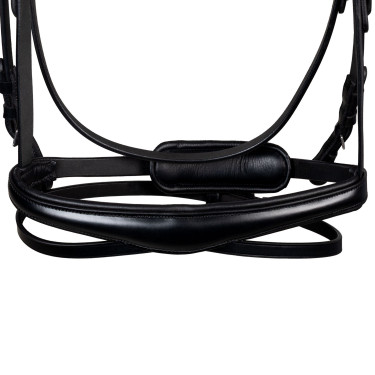 Brida Equestro anatómica con piedras fucsia Negro