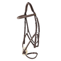 Brida Equestro con muserola mexicana y borreguillo sintético Marrón oscuro Brida Equestro con muserola mexicana y borreguillo sintético Marrón oscuro