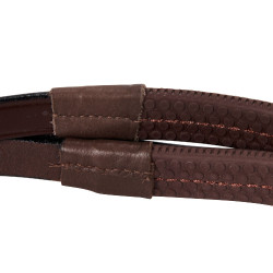 Brida Equestro con muserola mexicana y borreguillo sintético Marrón oscuro