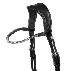 Brida Moulin Rouge Acavallo de cuero de becerro Negro