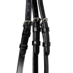 Brida Moulin Rouge Acavallo de cuero de becerro Negro