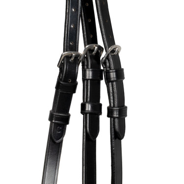 Brida Moulin Rouge Acavallo de cuero de becerro Negro