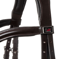 Brida Supreme con muserola anatómica curvada Marrón oscuro