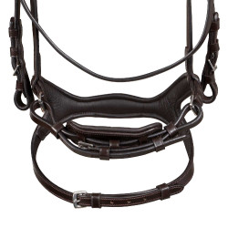 Brida Supreme con muserola anatómica curvada Marrón oscuro