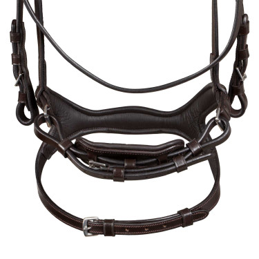 Brida Supreme con muserola anatómica curvada Marrón oscuro
