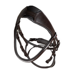 Brida Supreme con muserola anatómica curvada Marrón oscuro