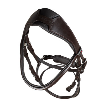 Brida Supreme con muserola anatómica curvada Marrón oscuro