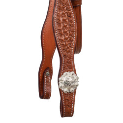 Brida western McBryan con grabado basket Engrasado