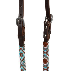 Brida western Pool’s Diamonds one-ear con perlas aceitada Marrón oscuro