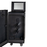 Taquillas de guadarnés Equestro material negro 65×62×138 cm Negro brillante