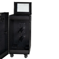 Taquillas de guadarnés Equestro material negro 65×62×138 cm Negro F026