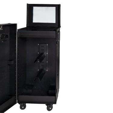 Taquillas de guadarnés Equestro material negro 65×62×138 cm Negro F026