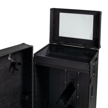 Taquillas de guadarnés Equestro material negro 65×62×138 cm Negro F026