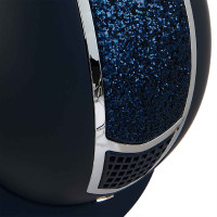 Casco Equestro con strass Navy blue / plata Azul