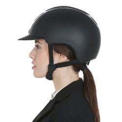 Casco Equestro con strass homologado EN 1384-2023 Negro / plata Casco Equestro con strass homologado EN 1384-2023 Negro / plata
