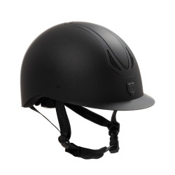 Casco unisex Equestro Azael con rueda trasera con EN 1384-2023 Negro / negro