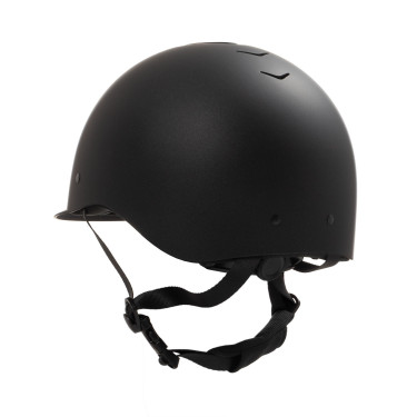 Casco unisex Equestro Azael con rueda trasera con EN 1384-2023 Negro / negro