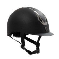 Casco unisex Equestro Azael con rueda trasera con EN 1384-2023 Negro / gunmetal Gris