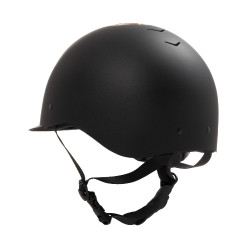 Casco unisex Equestro Azael con rueda trasera con EN 1384-2023 Negro / oro rosa