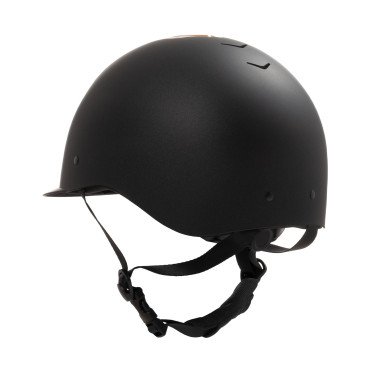 Casco unisex Equestro Azael con rueda trasera con EN 1384-2023 Negro / oro rosa