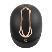 Casco unisex Equestro Azael con rueda trasera con EN 1384-2023 Negro / oro rosa