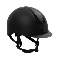 Casco unisex Equestro Azael con rueda trasera con EN 1384-2023 Negro / negro brillo Casco unisex Equestro Azael con rueda trasera con EN 1384-2023 Negro / negro brillo