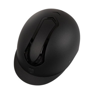 Casco unisex Equestro Azael con rueda trasera con EN 1384-2023 Negro / negro brillo Casco unisex Equestro Azael con rueda trasera con EN 1384-2023 Negro / negro brillo