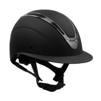 Casco para mujer Equestro Apocalypse con carcasa mate homologado EN 1384-2023 Negro / negro