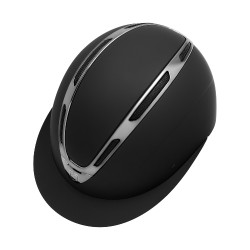 Casco para mujer Equestro Apocalypse con carcasa mate homologado EN 1384-2023 Negro / gunmetal