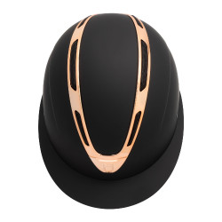 Casco para mujer Equestro Apocalypse con carcasa mate homologado EN 1384-2023 Negro / oro rosa Casco para mujer Equestro Apocalypse con carcasa mate homologado EN 1384-2023 Negro / oro rosa