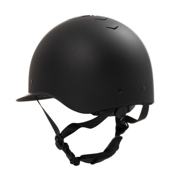 Casco para mujer Equestro Azael Stone con visera ancha y strass EN 1384-2023 Negro / negro
