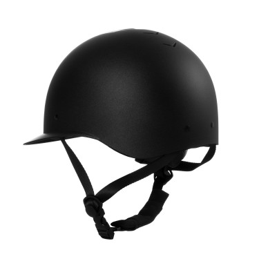Casco de mujer Equestro con visera ancha homologado EN 1384-2023 Negro / gunmetal