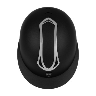 Casco de mujer Equestro con visera ancha homologado EN 1384-2023 Negro / gunmetal