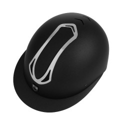 Casco de mujer Equestro con visera ancha homologado EN 1384-2023 Negro / gunmetal