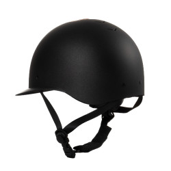 Casco de mujer Equestro con visera ancha homologado EN 1384-2023 Negro / oro rosa
