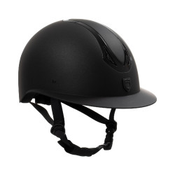 Casco de mujer Equestro con visera ancha homologado EN 1384-2023 Negro / negro brillante Casco de mujer Equestro con visera ancha homologado EN 1384-2023 Negro / negro brillante
