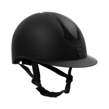 Casco de mujer Equestro con visera ancha homologado EN 1384-2023 Negro / negro brillante Casco de mujer Equestro con visera ancha homologado EN 1384-2023 Negro / negro brillante